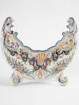 Historic Desvres faience lambrequins-decorated planter