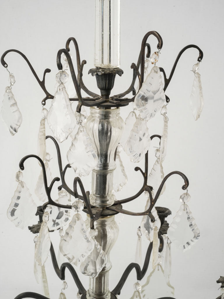 Opulent, fluted glass center candelabra