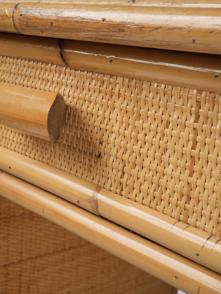 Elegant wicker and rattan desk