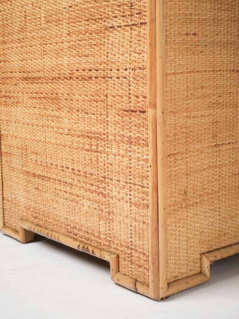 Delightful 70s rattan study desk