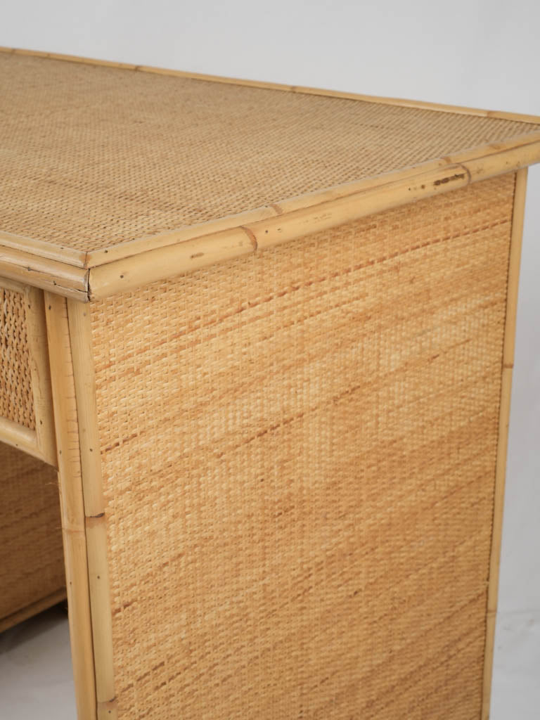 Charming 60s bamboo office table