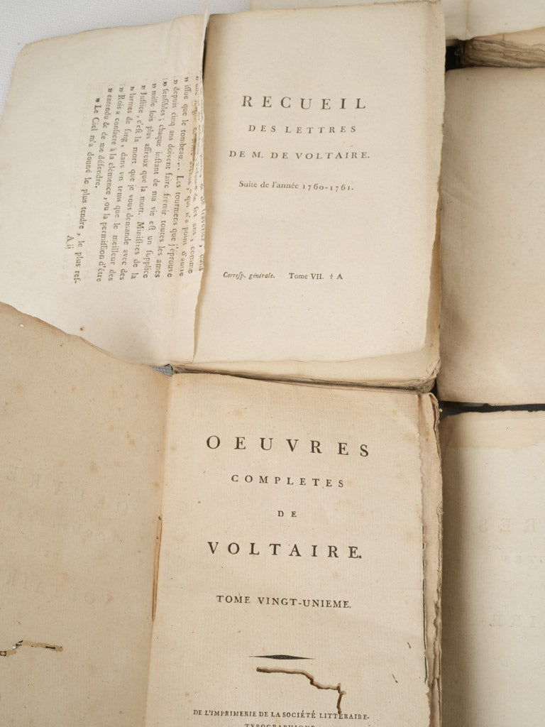 Faded Antique Voltaire Paperback Collection