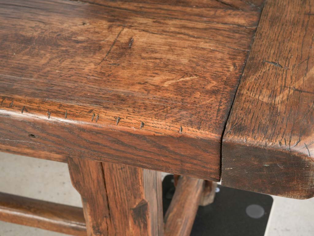 Traditional alpine dark-stained dining table