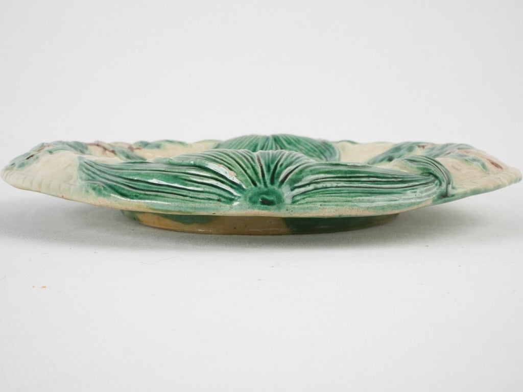 Classic wheat sheath Majolica tray