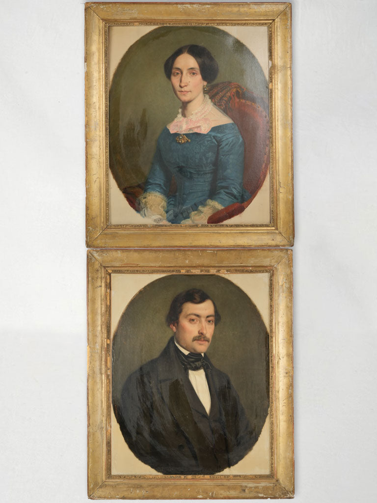 Antique charming portrait paintings