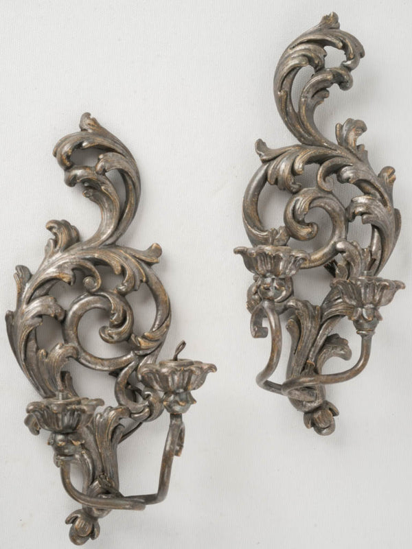 Rococo-style resin wall sconces