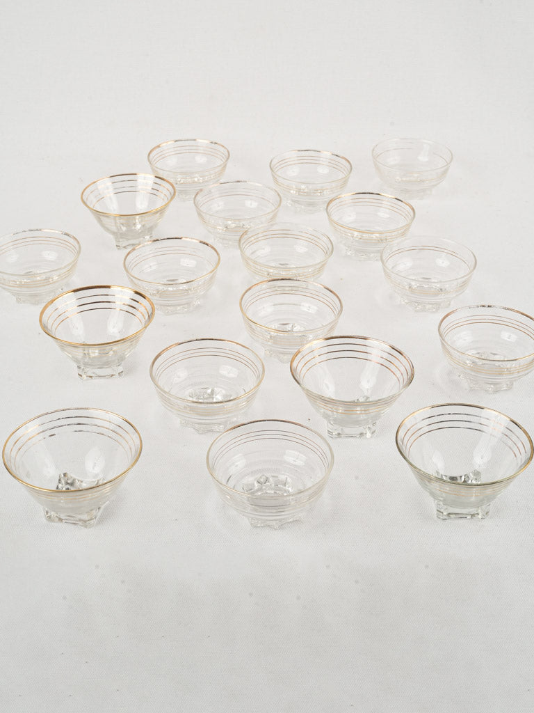 Vintage French glass dessert bowls