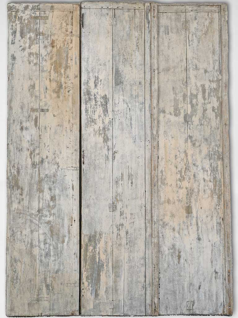 Antique French oak bifold shutters