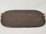 Elegant vintage blackened wood serving tray