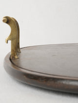 Sophisticated brass-handled vintage serving tray