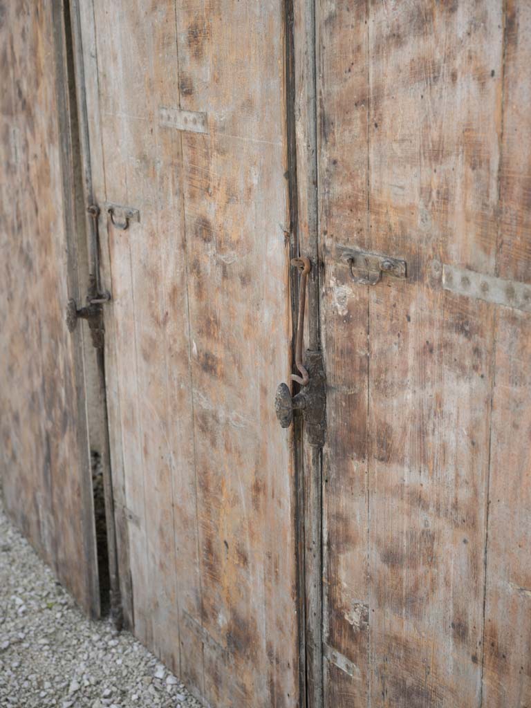 Classic 19th-century oak bifold shutters