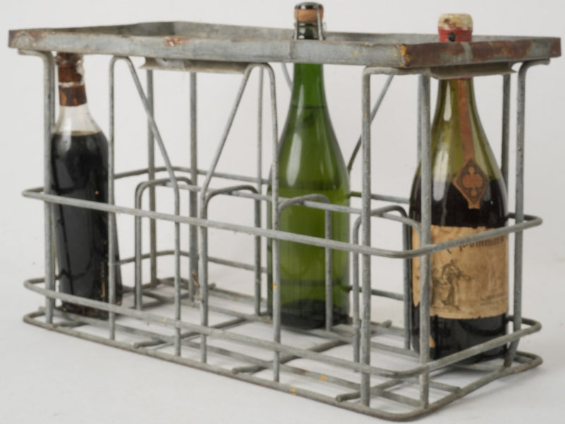 Industrial Style French Bottle Holder 