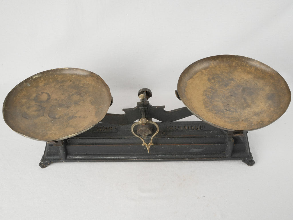 Historic cast iron antique scale