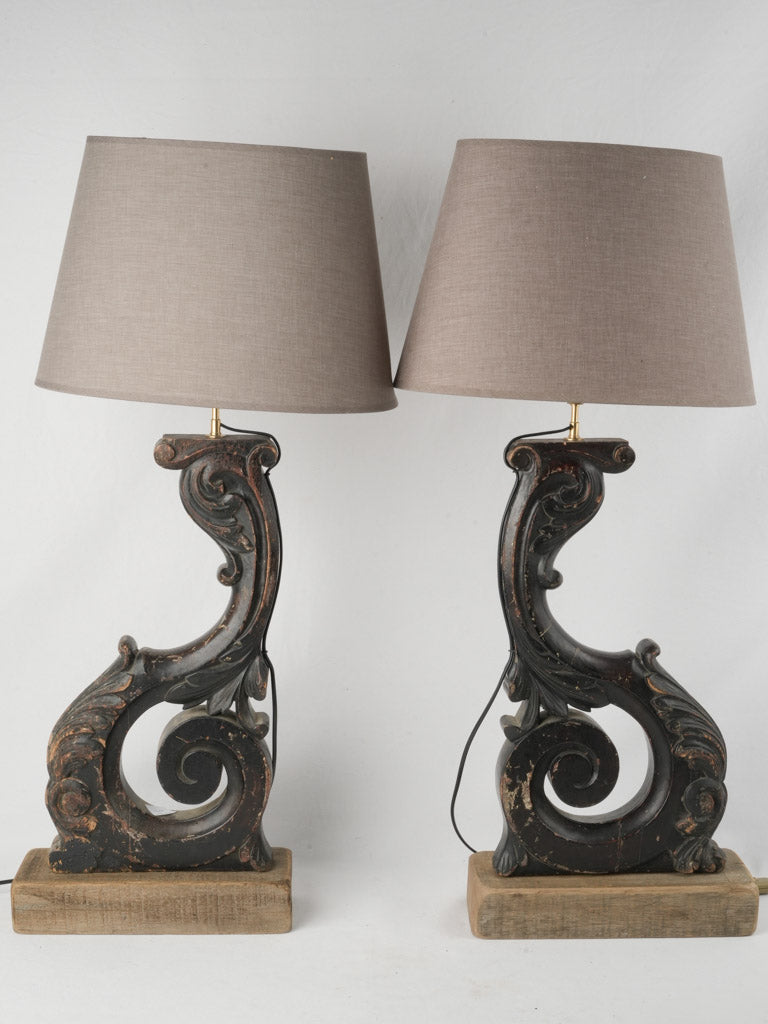 Elegant vintage French-style lamps  