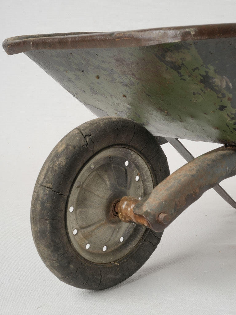 Durable mid-century garden wheelbarrow