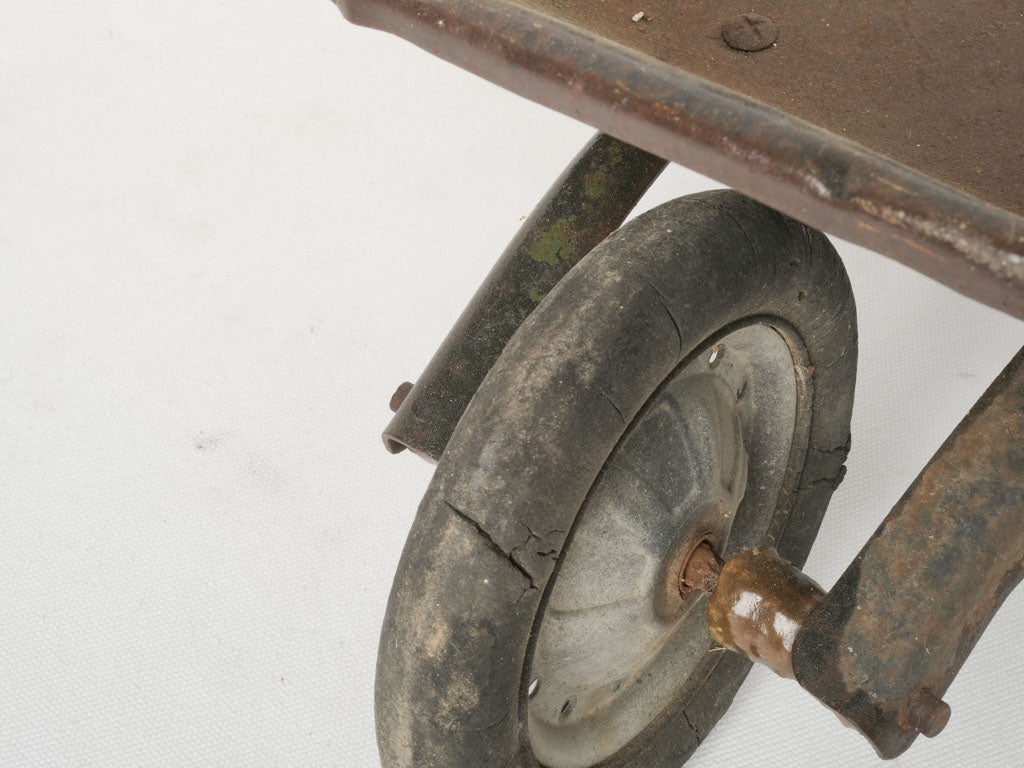 Vintage industrial French playtime wheelbarrow 