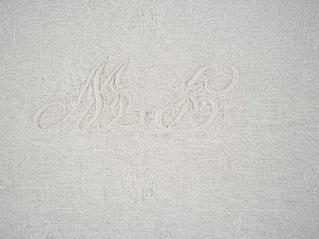 Elegant antique monogrammed French linens