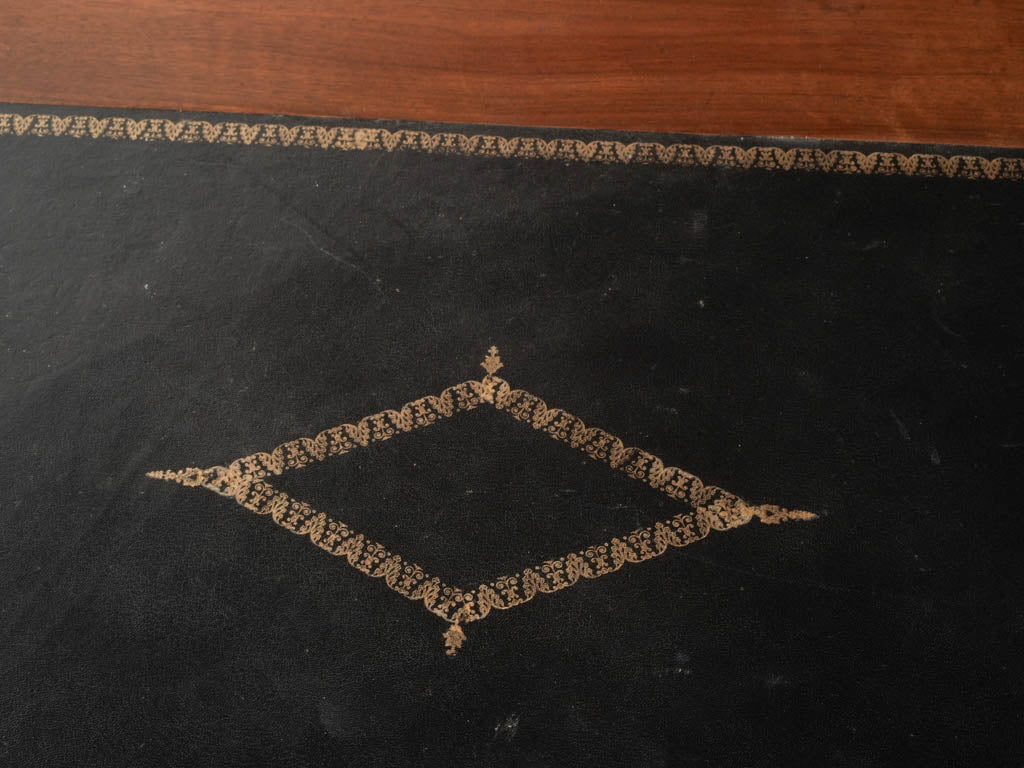 Beautifully aged leather-topped desk