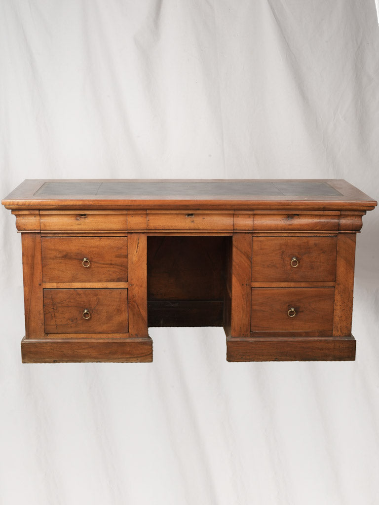 Warm-toned elegant walnut console table