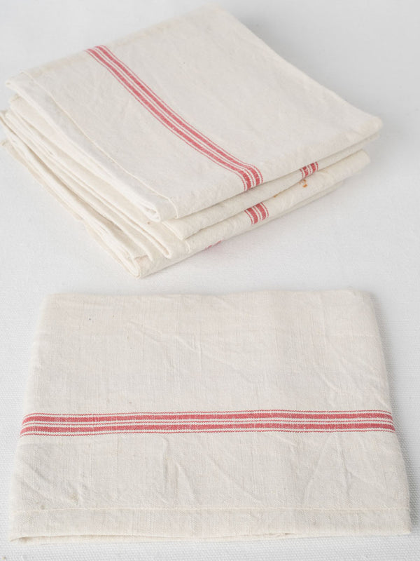 Vintage, decorative French linen tea towels