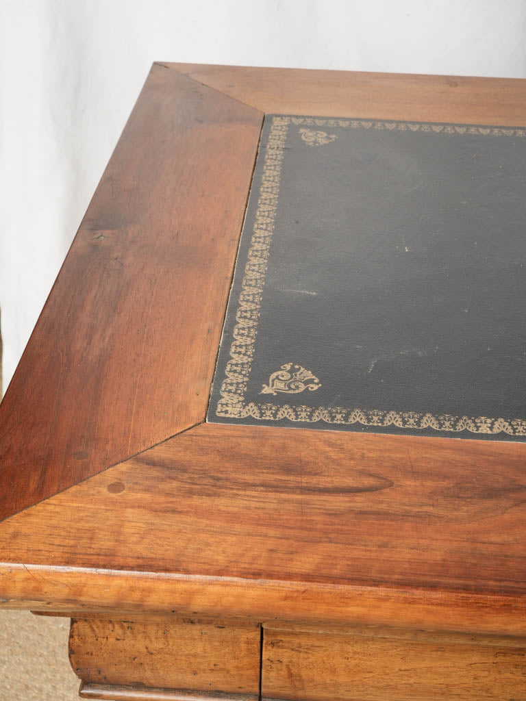 Elegant walnut antique French desk