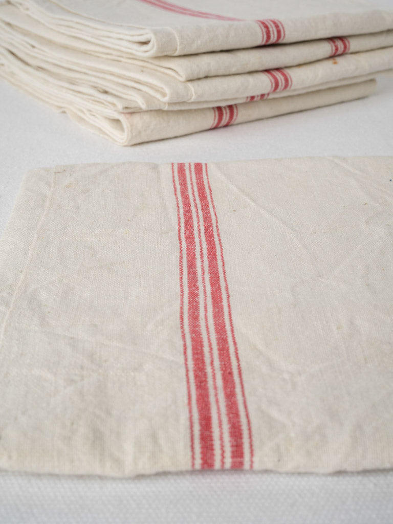 Timeless, beige linen tea napkins