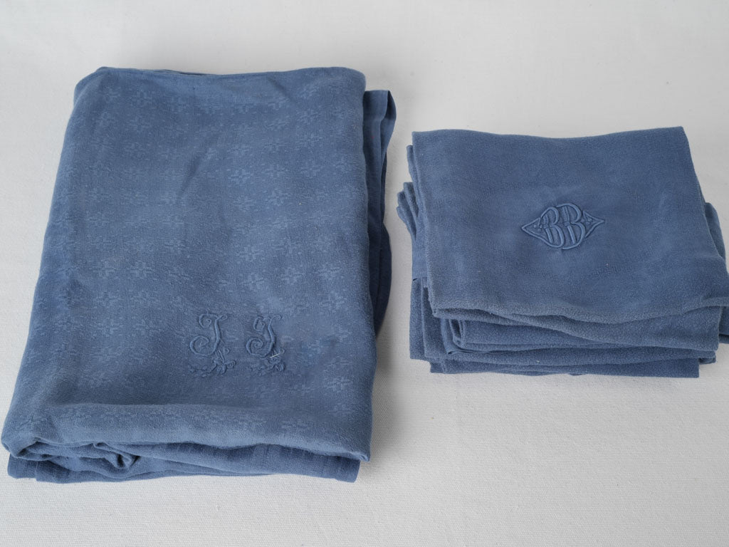 Timeless Embroidered Navy Serviettes