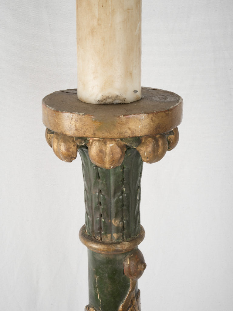 Classic forest green candle column  