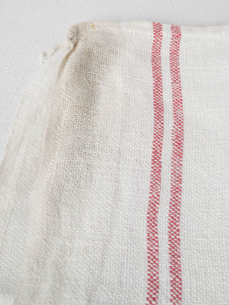 Time-worn French linen tea towel