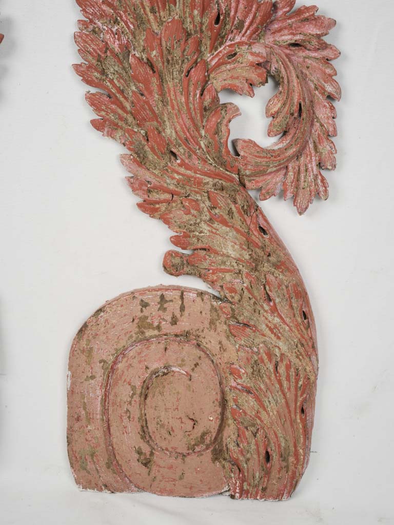 Vintage Acanthus Leaf Carvings