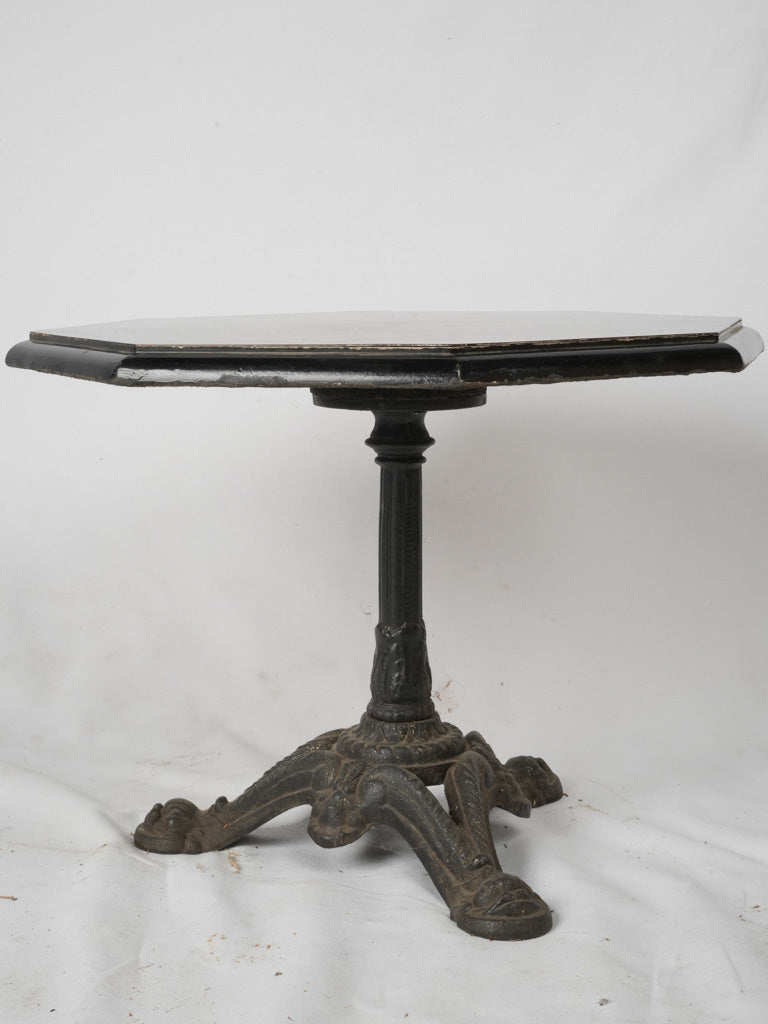 Elegant 20th-century bistro cast iron table