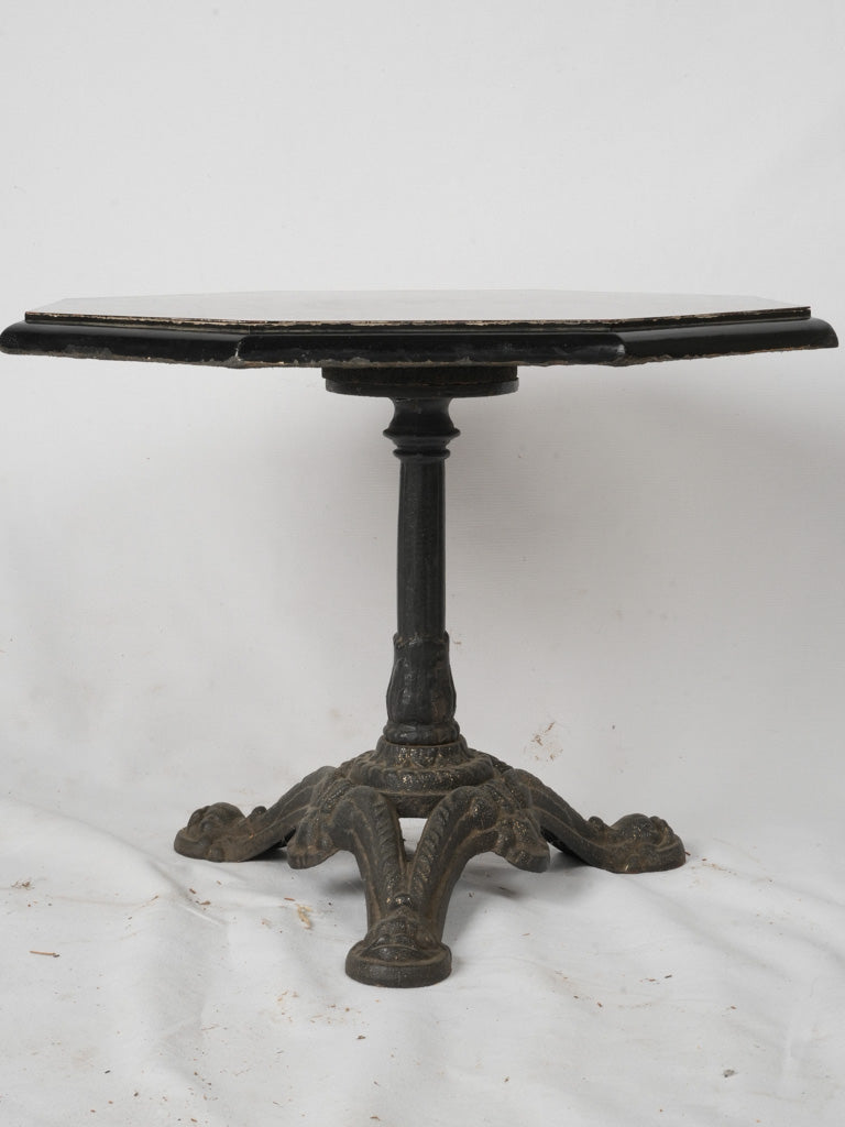 Classic blackened wood octagonal table