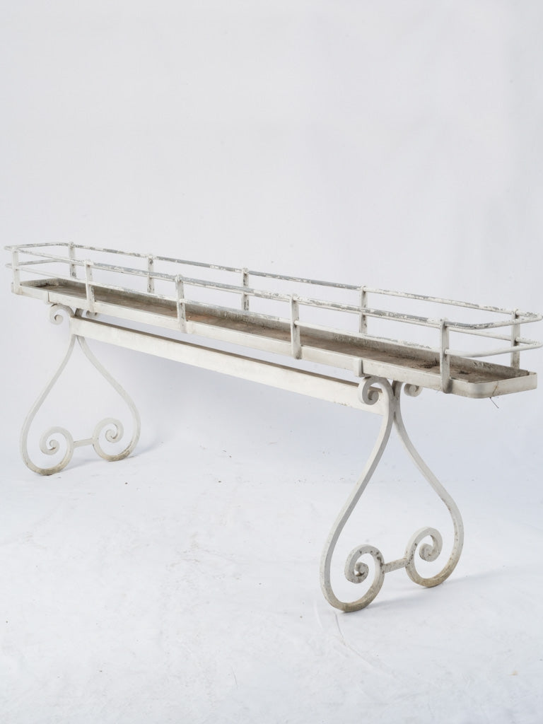 Rustic mid-century French iron planter