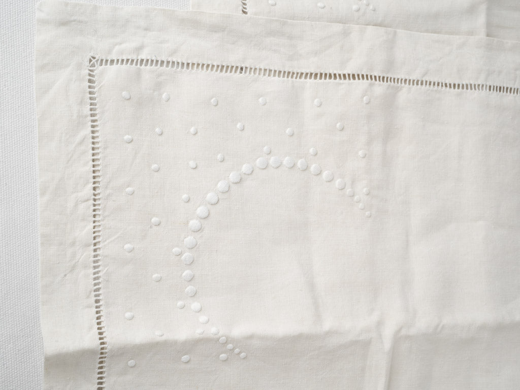 Classic European embroidered linen pillowcases