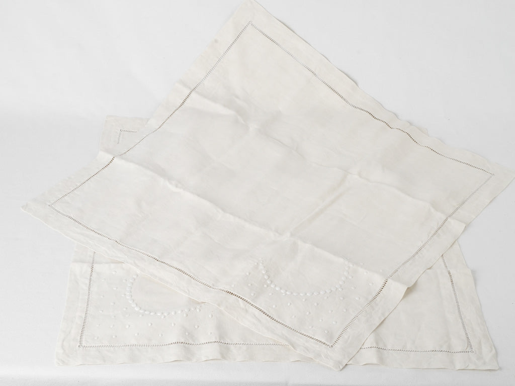 Old-fashioned European linen pillow covers