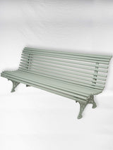 Antique French Sage Blue Garden Bench