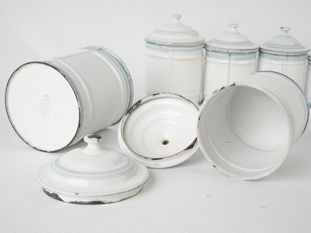 Timeless Rustic Enamel Canister Set