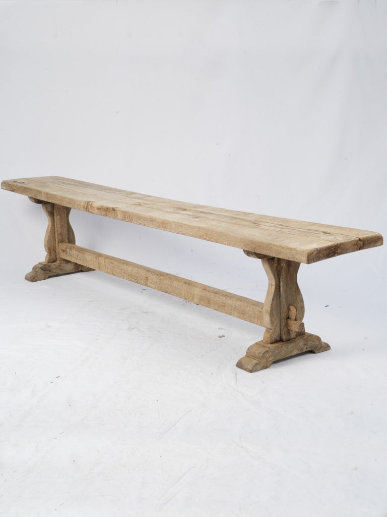 Rustic oak farmhouse bench