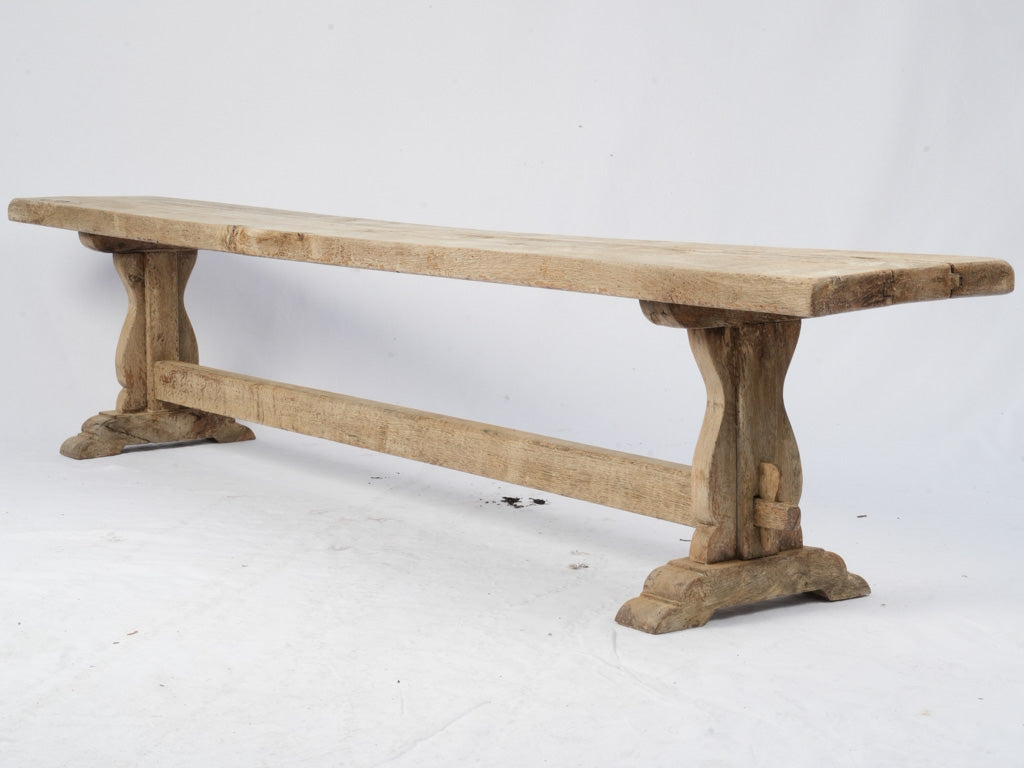 Elegant rustic oak bench