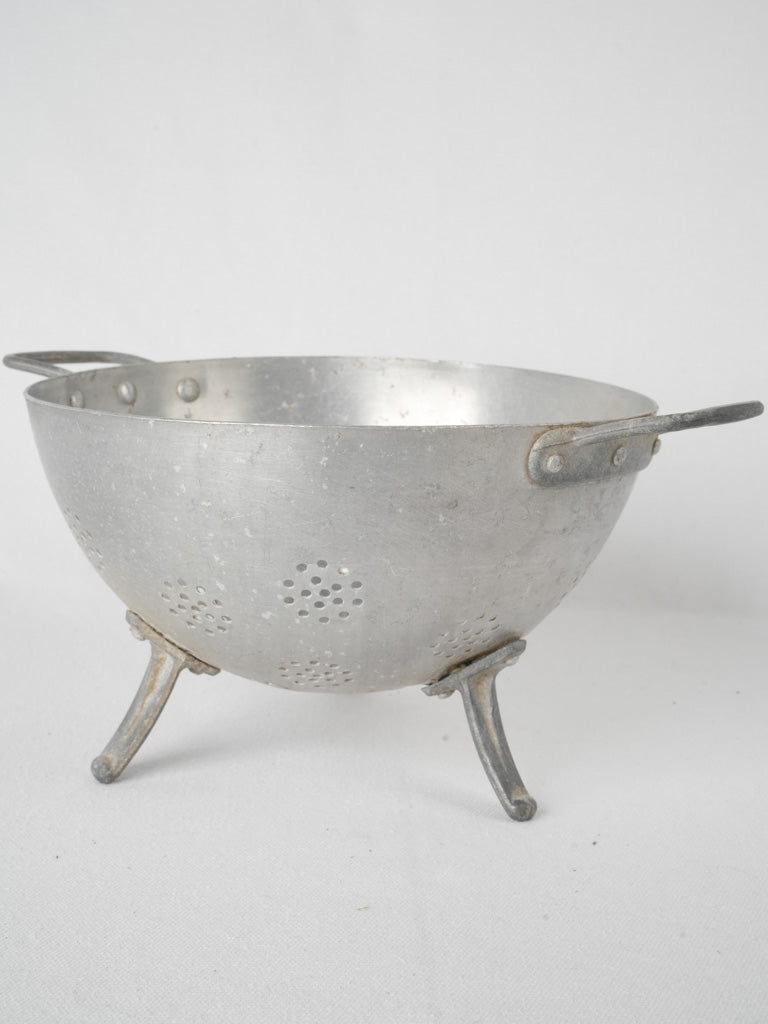 Vintage French aluminum colander