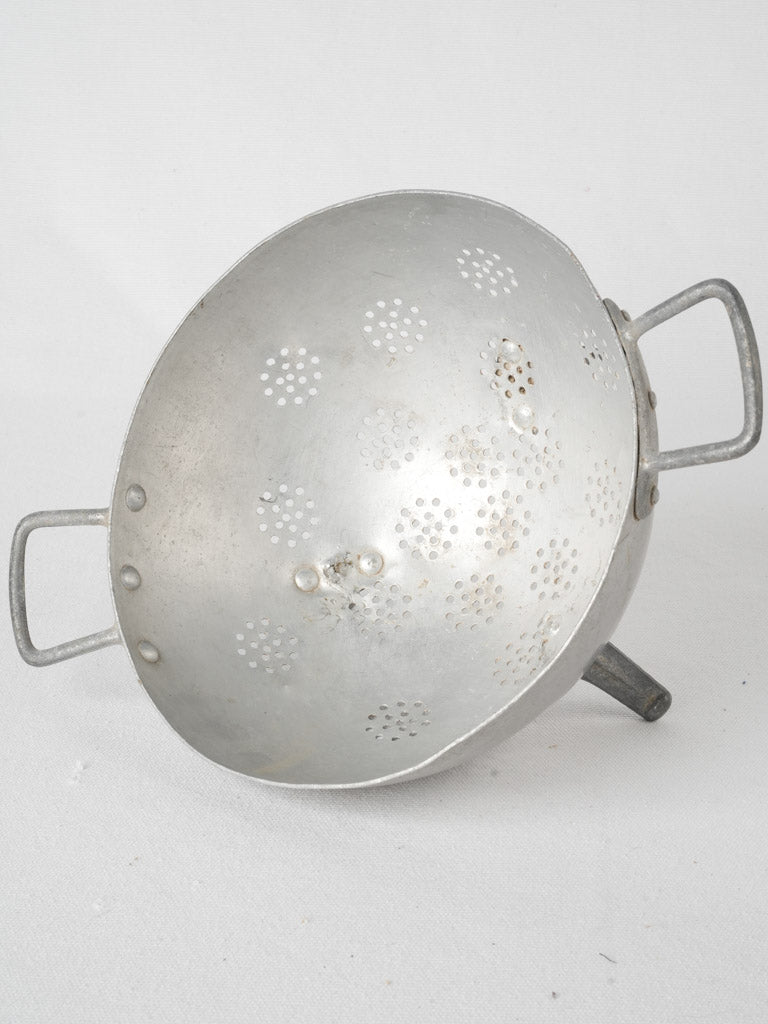 Time-honored French aluminum kitchen colander