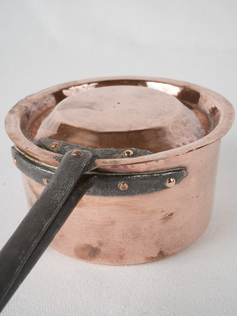 Aged 19th-century French copper cookware