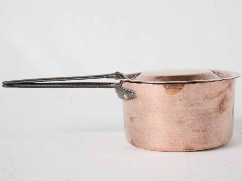 Charming vintage French copper saucepan