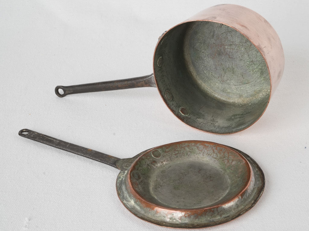 French heritage 19th-century copper cookware