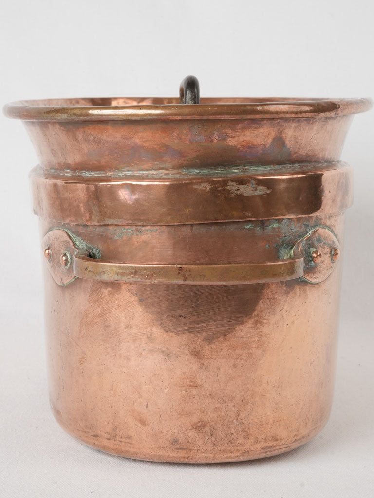 Antique Copper-Riveted Daubière for Casseroles