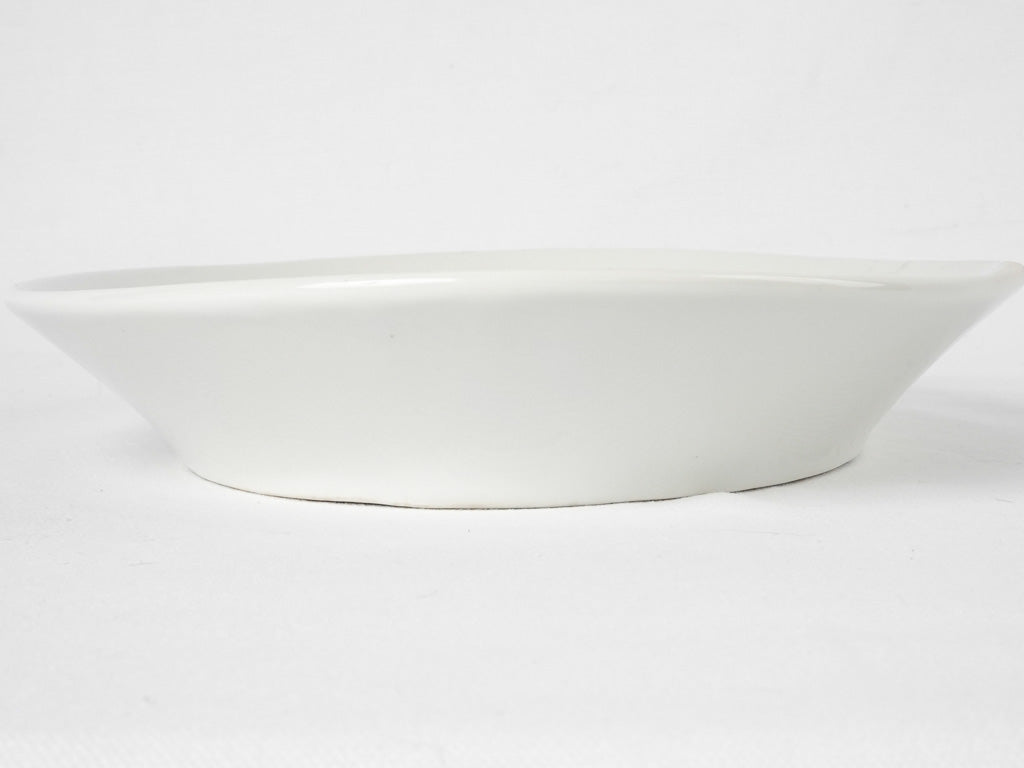 Traditional white glazed serving platter