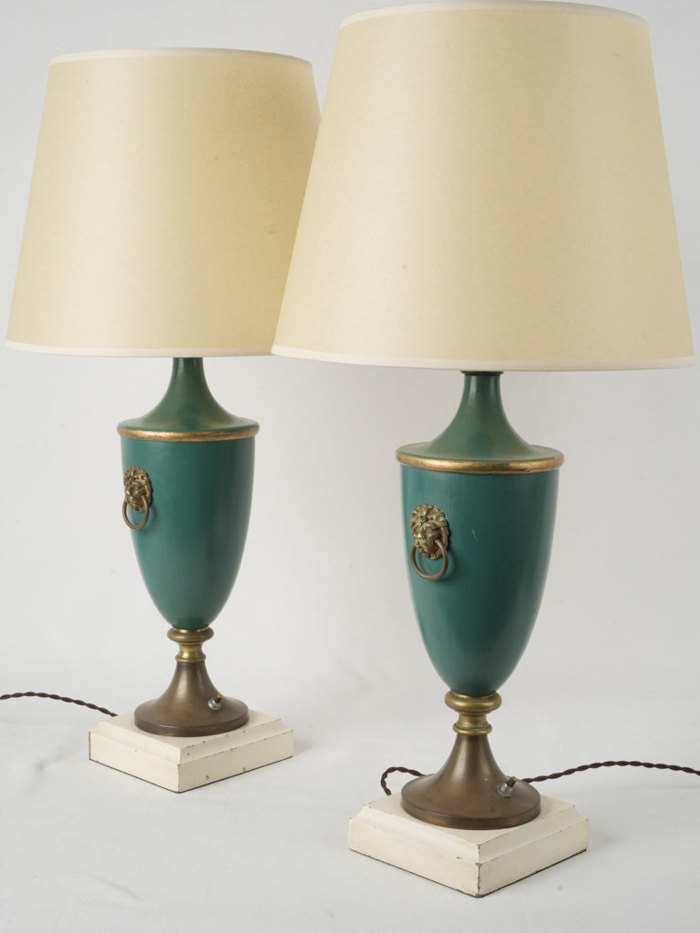 Elegant Italian Empire-style table lamps  