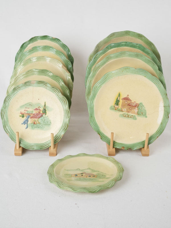 Vintage hand-painted dinnerware set