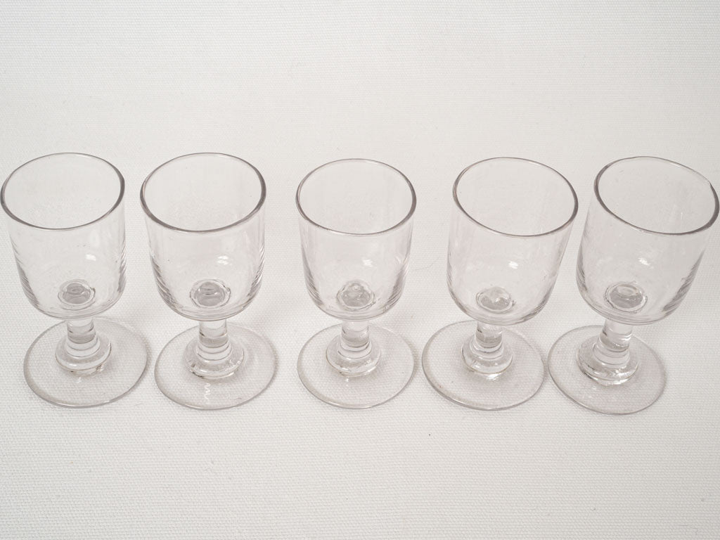 Unique vintage French dessert wine glasses