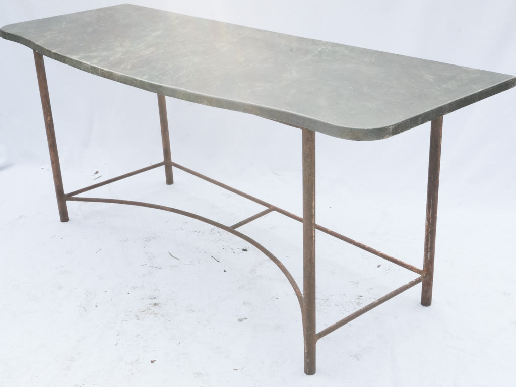 Elegant faux-marble console table